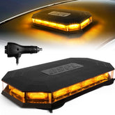 ASPL front view of amber strobe light bar showing bright warning visibility