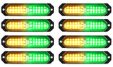ASPL front view slim strobe pack showing bright LEDs and compact profile benefit visibility