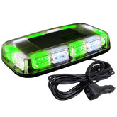 ASPL front view strobe bar showing green and white LEDs for superior roadside visibility