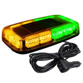 ASPL rooftop strobe front view showing bright amber LEDs and compact bar for high visibility