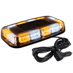 ASPL front view of 48-LED amber white rooftop strobe showing compact warning bar and visibility
