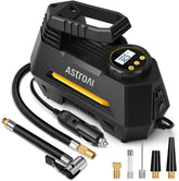 AstroAI AIRUN H front view showing compact body and yellow finish for easy storage