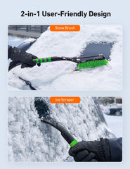 AstroAI soft bristles closeup protecting paint while removing snow