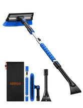 AstroAI front view assembled tool clearing windshield for fast snow removal