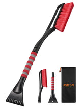 AstroAI front view of 27-inch brush and ice scraper showing full tool benefit