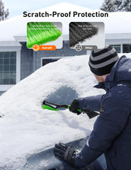 AstroAI ice scraper edge closeup breaking ice effectively