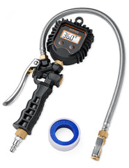AstroAI front view showing gauge and quick connect for reliable shop use