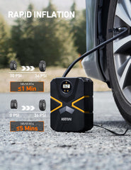 AstroAI S1 9.87ft power cord and cigarette-plug demonstrating long reach convenience