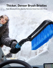 AstroAI scraper edge detail showing polycarbonate blade breaking ice effectively