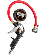 AstroAI T1 front view showing gauge and hose, quick accurate readings