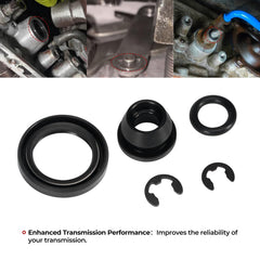 Atesilor rubber grommet and E-clip laid out for clear part recognition and ease