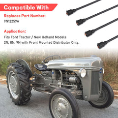 atesilor spark plug wires installed on tractor showing correct fit and reliable spark