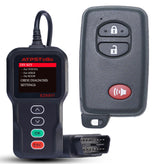 ATPSTOGO remote front view showing buttons and improved convenience