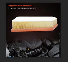 ATRACYPART air filter pleats top view demonstrating high-flow media for better intake