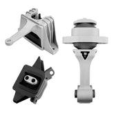 ATRACYPART front view of three-piece mount kit showing complete replacement set and fitment clarity
