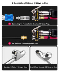 ATsafepro flexible hose with quick plug for fast compressor hookup