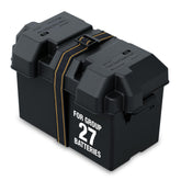 attwood front view of battery box showing secure enclosure and fit