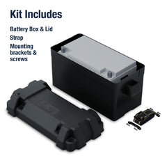 attwood box installed with Group 31 battery inside, tidy wiring benefit