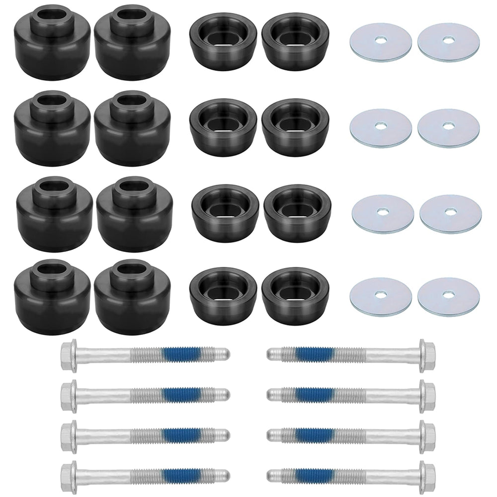ATZTNUO front package view showing complete bushing kit and hardware benefits
