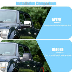 AUCERAMIC installed on passenger side mirror illustrating consistent fit benefit