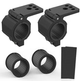 Audak front view of aluminum mounting bracket kit showing durable finish and clamps