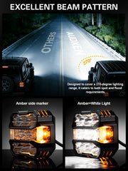 AUDEXEN closeup of amber side marker highlighting improved side visibility benefit