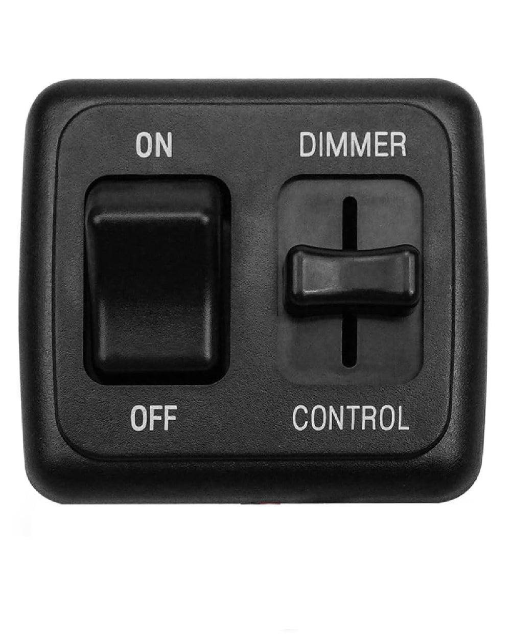 AUGREX front panel dimmer showing toggle and slider, clear control benefit