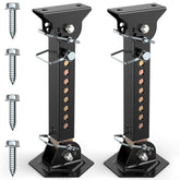 AUH front view mounted stabilizer jacks showing secure trailer support benefit