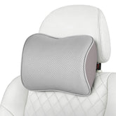 Aukee front view showing gray leather cover and compact shape for sleek support