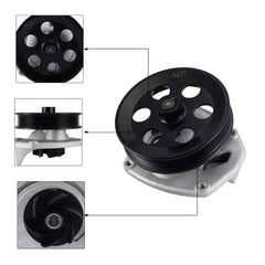 AULINK water pump backside with mounting points for accurate alignment benefit