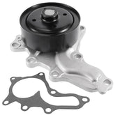 AULINK water pump front view showing mounting points and flow ports for easy fitment