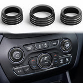 auovo front view of knob covers showing sleek black finish and styling benefit