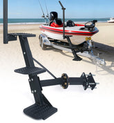Aupar front view showing three-step ladder and sturdy frame for safe boarding