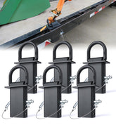 Aupar front view of six-pack D-rings showing hardware and compact packaging benefit