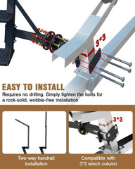 Aupar handrail detail offering steady grip and improved balance when climbing
