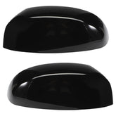 AUROLYNNE gloss black mirror caps front view showing smooth finish and restored look