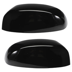AUROLYNNE gloss black mirror caps front view showing smooth finish and restored look