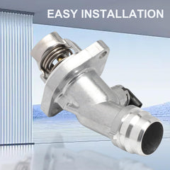 AUROLYNNE thermostat housing showing mounting ports for easy hose connections