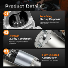 aurosant starter label and specs closeup showing part numbers for correct cross-reference
