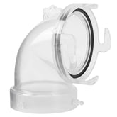 Aussio front view adapter showing bay lug and clear body for easy connection