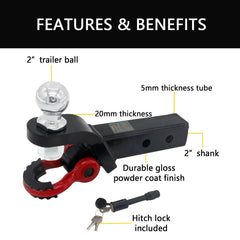 AUTDOUR chrome-plated hitch ball close-up highlighting corrosion resistance