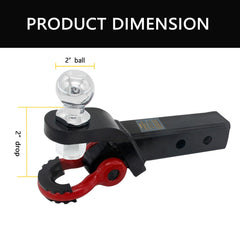 AUTDOUR integrated D-ring shackle and hook visible for recovery use
