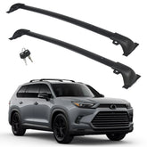 Autekcomma front profile crossbars mounted on vehicle roof for secure cargo