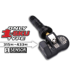 Autel sensor press-button detail demonstrating valve swap feature for quick service
