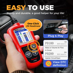 Autel AL319 held in hand to show size and portable convenience benefit