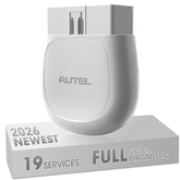 Autel AP200 front connector plugged into OBD port showing compact design and easy access