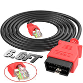 Autel cable front connector showing brand and secure Ethernet fit for reliable data