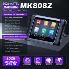 Autel MK808Z OBD connector and cable close-up showing durable connection