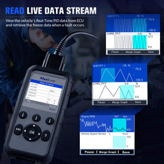 Autel ML629 live-data graph screen showing sensor trends for quicker diagnosis