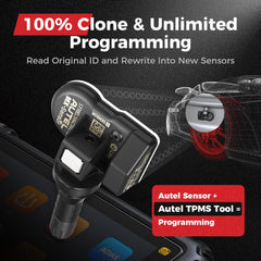 Autel MX-Sensor internal chip and label detail showing upgraded 88-series performance